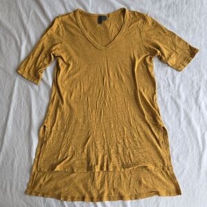 Left of Center Anthropologie XS Marigold Yellow 100% Cotton Tunic - Summer Boho